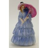 Wade underglaze figure Sunshine: Wade lady with parasol figure ,height 16.5cm.