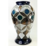 Moorcroft Prestige Muzharaia Grey Vase: Vase designed by Emma Bossons, height 42cm.