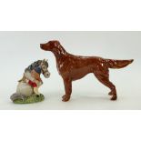 Beswick Thelwell studio sculpture and Red Setter: Beswick Thelwell sculpture "I forgive You": and a