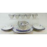 A collection of Shelley China tea ware: Shelley china in the Queen Anne shape,