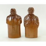 Doulton Lambeth stoneware political flasks: Doulton Flasks depicting Richard Haldane and Arthur