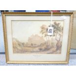 Watercolour of Oakhampton, Devon: Bears the name of artist Copley Fielding Oakhampton, Devon,