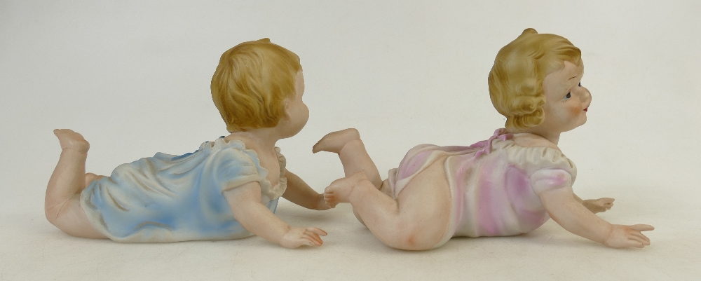 Continental unmarked Bisque Piano Babies: Piano babies height 14cm. - Image 3 of 5