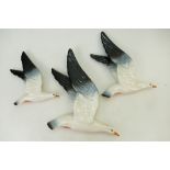 Beswick set of Seagull wall plaques: Wall plaques of Seagulls 922-1, 2 & 3.