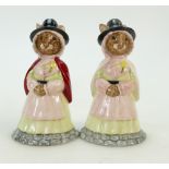 Royal Doulton Bunnykins figures DB172: Welsh Lady (red cloak) together with Welsh Lady DB172