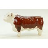 Besswick Hereford Bull: Beswick Model 1363A (professional restoration to one horn).