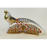 Royal Crown Derby Lady Amherst Pheasant paperweight: RCD signature edition by John Ablitt,