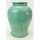 Susie Cooper incised reeded vase: Susie Cooper vase, marked Susie Cooper ref 558 and is 23.5cm high.