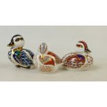 Royal Crown Derby Paperweight Ducks: Paperweights to include Sitting Duckling,