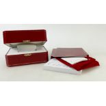 Cartier Wristwatch box: A Cartier leather wristwatch box, papers, velvet travelling case etc.