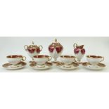 Japanese Noritake porcelain raised gilt decorated coffee set: Coffee set with hand decorated panels