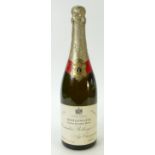 Bottle of Bollinger champagne: Bollinger 1962 vintage.