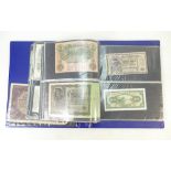 A good collection of 20th Century world bank notes: Notes including English, Irish, Chinese,