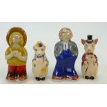 Wade Mr and Mrs Pig condiment set and Bisto figures: Mr and Mrs Pig Wade condiment set,