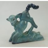 Beswick blue glazed Lamb: Beswick model of a stylised lamb on base 323.