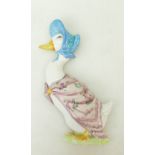 Beswick rare Beatrix Potter wall plaque: Jemima Puddleduck wall plaque, with gold backstamp,