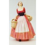 Royal Doulton prototype figure of a maid: Prototype figure by Royal Doulton of a maid holding a