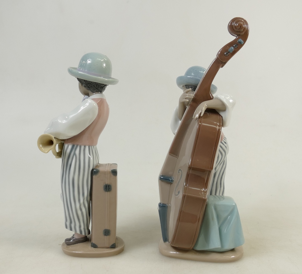 Lladro Jazz Band Figures: Lladro figures titled 'Jazz Horn' model 5832 and 'Jazz Sax' model 5833 - Image 5 of 6