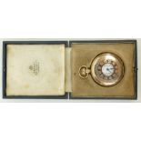 9ct gold Asprey Vertex half Hunter Pocket watch: Pocket watch in original Asprey box,