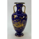 Large Cauldon Vase: Cauldon vase with gilt decoration. 34cm high.