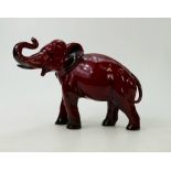 Royal Doulton Flambé model of a Elephant: Elephant by Royal Doulton with trunk in salute,