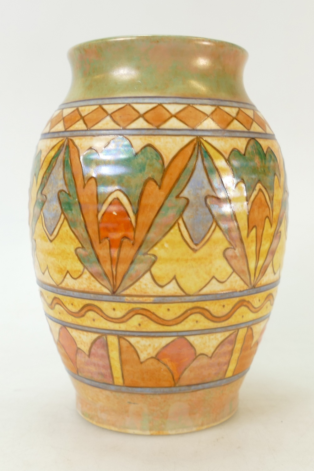 Charlotte Rhead vase: H J Wood vase by Charlotte Rhead in TL1 design, height 21cm.