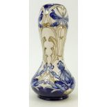 Moorcroft The Frog and the Dragon Fly Vase: A trail piece designed by Kerry Goodwin, height 24cm.