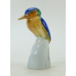 Royal Doulton Kingfisher on a Rock HN131: Kingfisher figure on a rock with impressed marks to base,
