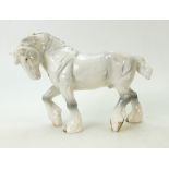 Beswick large Action Shire Horse: Beswick ref 2578 in grey gloss.