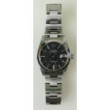 Gentlemans Rolex Oyster wristwatch: Rolex Oyster stainless steel Perpetual Date Superlative