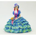 Royal Doulton early figure Chloe: Chloe figure in unusual green/blue colourway,