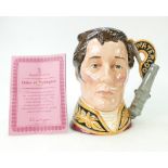 Royal Doulton large character jug Duke of Wellington: Royal Doulton ref D6848 limited edition,