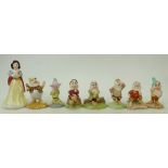 A collection of Royal Doulton Snow White and the Seven Dwarfs figures: Figures to include - Snow