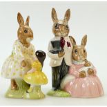 Royal Doulton Bunnykins figures DB67 and DB80: Family Photograph DB67 together with Playtime DB80