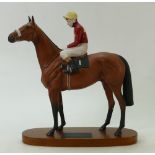 Beswick Connoisseur model of Red Rum: Red Rum with Brian Fletcher up, ref 2511 on wood plinth.