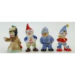 A set of Wade figures from the Noddy series: Set comprising Noddy, Big Ears,