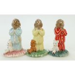 Royal Doulton Bunnykins figures Bedtime DB79/63/103: Bedtime DB79 special colourway,