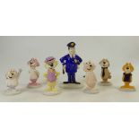 Beswick figures from Top Cat Collection: Figues to include Officer Dibble with truncheon, Spook,