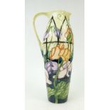 Moorcroft Sweet Pea Jug: Jug designed by P. Hilditch. 27cm high. Impressed marks to base.