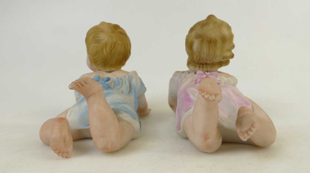 Continental unmarked Bisque Piano Babies: Piano babies height 14cm. - Image 4 of 5