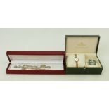Sovereign ladies 9ct watch: Sovereign watch with 9ct gold bracelet, gross weight 9.