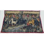 Tapestry / Tapisserie d'Halluin: A traditional French tapestry measuring 95 x 150cm approx.
