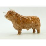 Beswick Highland Bull: Beswick Model 2008 (Bull has professional restoration to both horns).