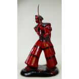 Royal Doulton Flambé Samurai Warrior figure: A Flambé Samurai Warrior figure modelled by R.