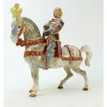 Beswick Knight in Armour The Earl Of Warwick mounted on dappled grey horse: Beswick ref 1145 end of