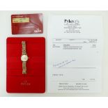 Omega 9ct gold watch & 9ct bracelet: Gross weight 30.5g. Bracelet a/f.