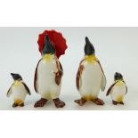 Beswick Penguins: A Beswick comical penguin family.