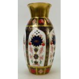 Royal Crown Derby Imari Ovoid shaped vase: Vase with with flared neck, height 27cm.