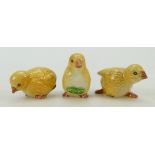 Beswick Chicks: Three chicks - pecking 2201, running 2200 and seated 2202.