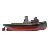 Large hobbyist built live Steam Boat: Steam Boat with planked wooden hull and tin upper body,